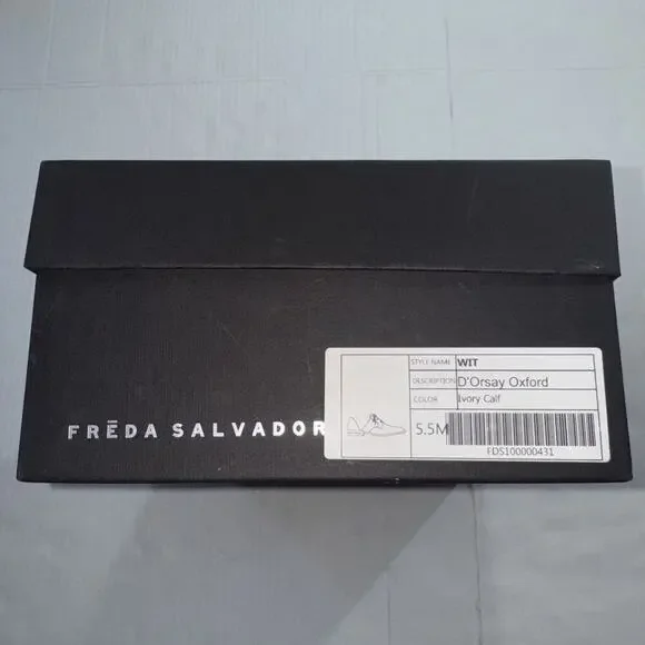 Freda Salvador Women's WIT D’Orsay Oxford Ivory Calf Size 5.5 - Picture 7 of 7